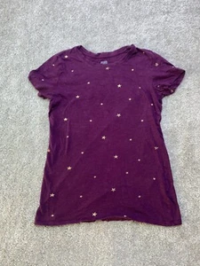 VS PINK Celestial T-Shirt Damen XS Maroon Gold Star Print Y2K 90s Revival - Bild 1 von 8