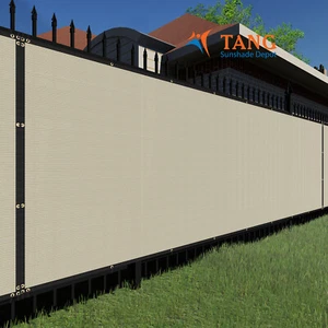 6' Privacy Screen Fence Windscreen Yard Heavy Duty Fencing Shade Net Cover Beige - Picture 1 of 10