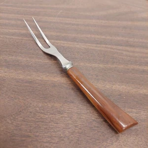 Vintage Bakelite Handle Stainless Steel Carving Meat Fork USA - Picture 1 of 7