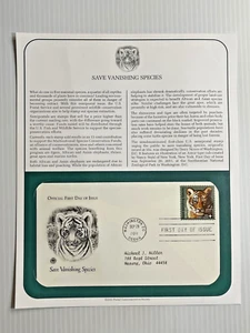 Save Vanishing Species - First Day Cover Postal Commemorative Society Dated 2011 - Picture 1 of 3