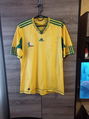 South Africa Team Jersey Home shirt 2010 - 2011 Yellow Adidas P41442 Mens SZ L Cover