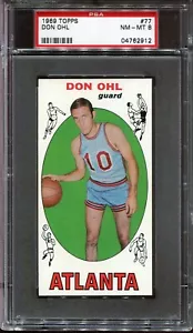 1969 Topps Basketball # 77 Don Ohl (NM-MT) PSA 8 - Picture 1 of 2