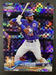 2018 Topps Chrome Amed Rosario #60 X-Fractor Refractor Rookie RC New York Mets - Picture 1 of 2
