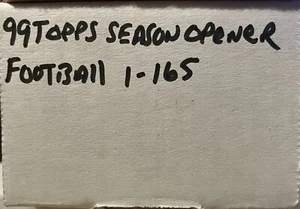 1999 Topps Season Opener Football Complete Set 1-165 Loaded W/rookies - Picture 1 of 4