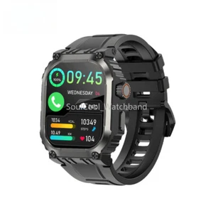 Military Smart Watch for Men(Call Receive/Dial)Rugged Tactical Fitness Tracker⌚ - Picture 1 of 17