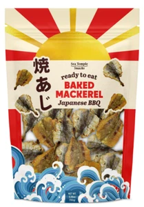 Sea Temple Snacks 5.36 oz Ready to Eat BAKED MACKEREL Japanese BBQ * BB 3/2026 * - Picture 1 of 2