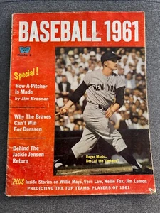 1961 Baseball Magazine Roger Maris Cover-Mickey Mantle-Willie Mays - Picture 1 of 5