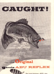 Garcia ABU Reflex Lure Fishing Outstanding Lure of Year Vintage Print Ad 1959 - Picture 1 of 5