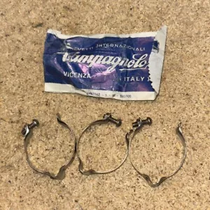 Vintage Campagnolo Top Tube Brake Cable Clamps NOS Set Of 3 - Picture 1 of 3