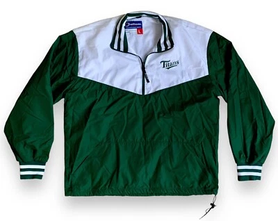 Vintage Holy Trinity Football Jacket Windbreaker Sz Large Green White Boathouse - Image 1 of 4