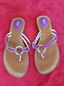 Mossimo Dual Strap Embellished W. Rhinestone Thong Sandals: Size 9 Medium - Picture 1 of 6