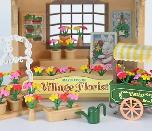 Floristería Sylvanian y carro de repuesto. Critters Calico de jardín vintage - Imagen 1 de 13