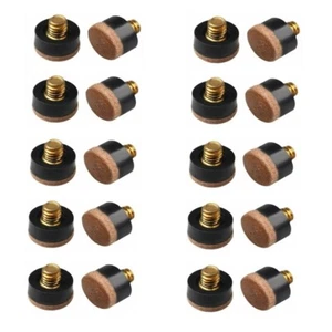 TIP BRASS SCREW On LEATHER TOP CUE TIPS In 10,11,12mm For POOL or SNOOKER CUES - Picture 1 of 7