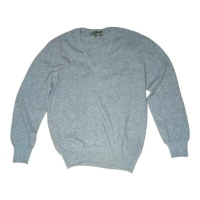Vintage Gray Cashmere Sweater size 44 Large Made in Argentina - Image 1 of 4