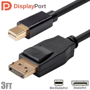 3FT Mini DisplayPort MDP to Display Port DP 1.2 Cable Monitor PC Mac 4K 3D 21Gb - Picture 1 of 5