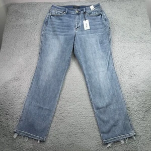 Judy Blue Jean Womens 16W (35x31) Blue Parkersburg Mid Rise Dad Straight Denim - Picture 1 of 17