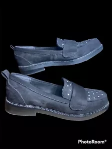 Mocasines con tachuelas Watson Coast de gamuza negra cohete perro - talla 9 para mujer - Imagen 1 de 11