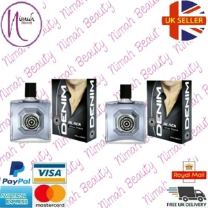 2 X Denim Black After Shave Lotion 100ml - Picture 1 of 3