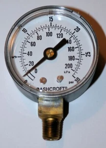 30 Psi Pressure Gauge 2" Dial 1/8" NPT Ashcroft 20W1005PH 01L 30#-AGI - Picture 1 of 3