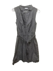 Columbia Sheath Dress Womens Small Gray Linen Blend V Neck - Picture 1 of 7