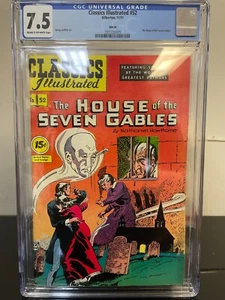 Gilberton Comic Nov 51 Classics Illustrated 52 House of the Seven Gables CGC 7.5 - Picture 1 of 7