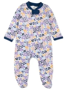 Honest Baby Organic Sleep N’ Play Footed Pajamas Girl 0-3 Months Floral Pattern - Picture 1 of 8