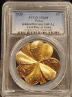 2020 Palau $5 Gilded Fortune 4 Leaf Clover Gilt .999 1oz Silver Pcgs Ms69 Pop 14