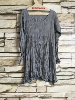 cocon.commerz PRIVATSACHEN  ROHSTOFF Kleid aus Crash WÄSCHESEIDE in grau Größe 2 - Bild 1 von 4