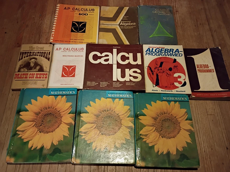 lot of 11 math textbooks (calculus, algebra, geometry, holt, laidlaw, heath 1969 Foto 1 de 4