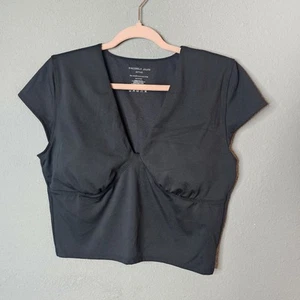 Sincerely Jules Active Crop Top XL Black Athleisure Sporty Workout Removable Pad - Picture 1 of 6