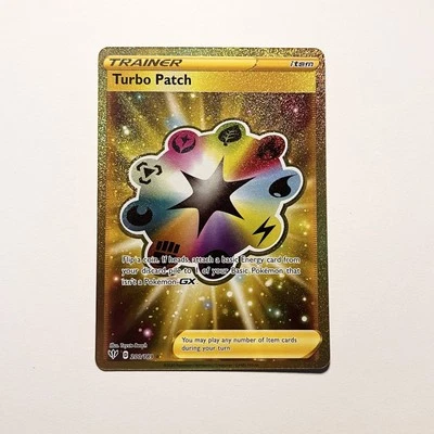 Parche Turbo 200/189 Oro Secreto Raro Holo Oscuridad Ardiente Pokémon Juego de Cartas Coleccionables Foto 1 de 3