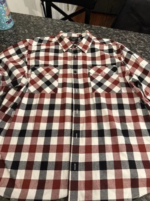 Harley Davidson красный фланелевый на пуговицах 3XL - Изображение 1 из 2