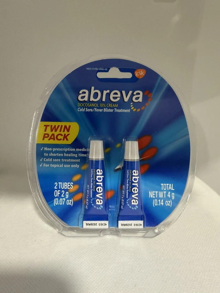 Tubo de crema Abreva Docosanol 10 %, 4 g - Paquete doble caducidad 08/2026 Foto 1 de 1