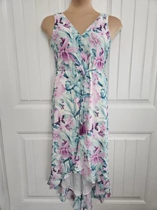 Tommy Bahama BONITA SPRINGS SL MAXI DRESS Coconut Large NWT High Low Hem Lined - Picture 1 of 11
