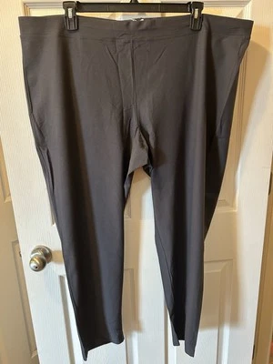 Eileen Fisher 3X Graphite Pull On Pants Slim Ankle Pant Stretchy No Pockets NWT - Image 1 of 4