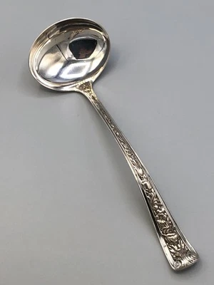 Cucharón Windsor Rose de Watson plata esterlina crema o salsa 5,25" Foto 1 de 2