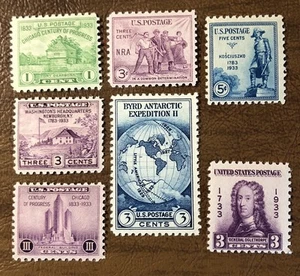 United States Stamps 726/734 Mint Hinged / Mint Never Hinged 1933 - Picture 1 of 2