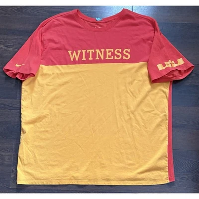 Rare Nike Lebron James T-Shirt Men's Witness Print Athletic Cut Crew Neck XXXL - Image 1 of 4