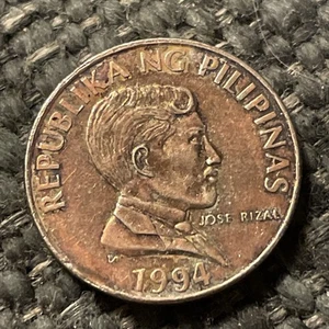 1994 Republic of Philippines 1 Piso coin Jose Rizal - Picture 1 of 2
