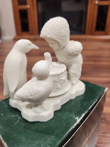 Department DEPT 56 Snowbabies MAKE A WISH #68926 Blowing Birthday Cake Candle - Picture 1 of 6