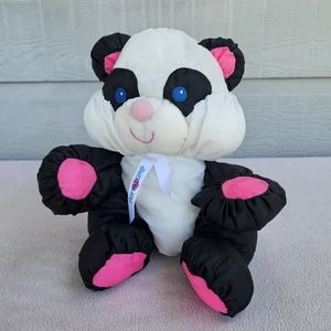 Fisher-Price Puffalumps Jungle Juniors Panda Bear Puffalump 1993 VTG RARE Pink - Picture 1 of 10