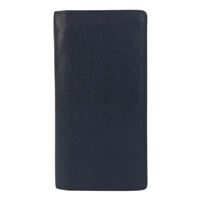 LOUIS VUITTON Taiga Porte-Feuille Brazza M30502 purse Long Wallet Blue Marine - Image 1 of 4