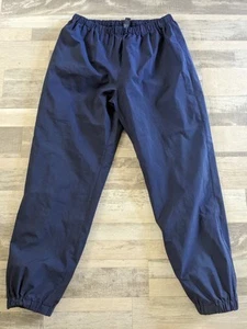Men's Land End Gore Tex Poly Nylon Pull On Track Pants Sz M Navy Waterproof - Picture 1 of 13
