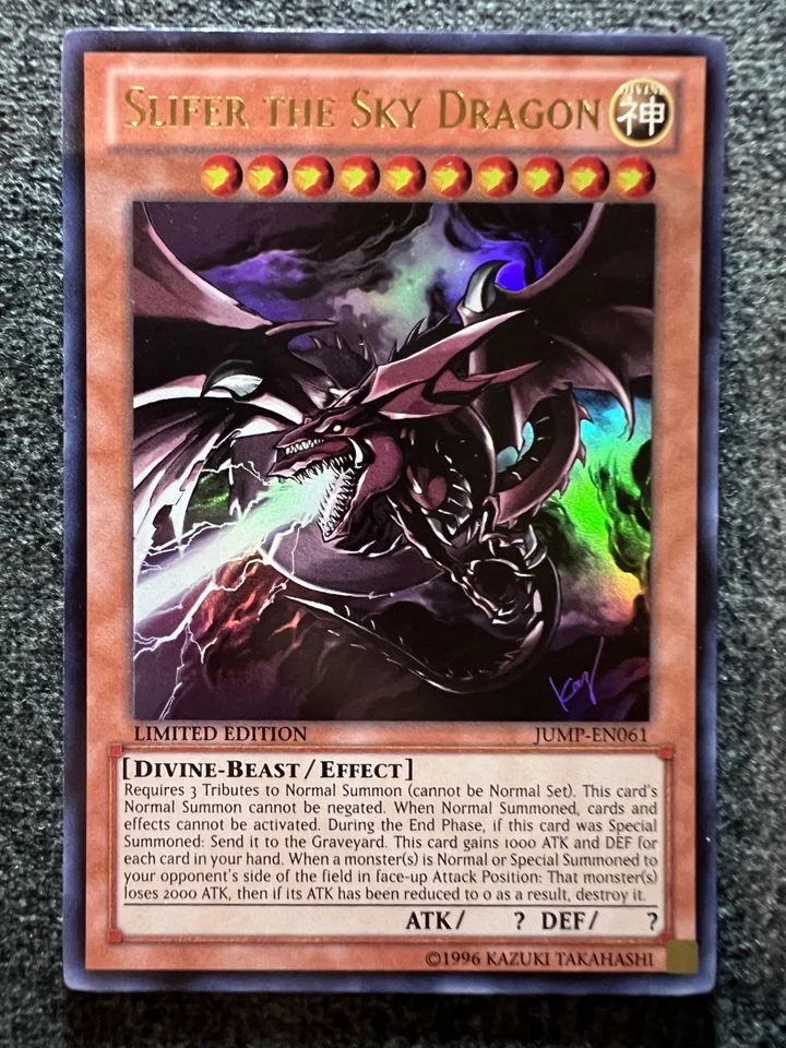Yugioh Slifer the Sky Dragon JUMP-EN061 Ultra Rare Limited Edition NM - Image 1 of 1