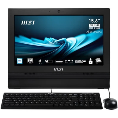 MSI PC All-in-One Pro AP162T Intel N100 15.6" Touch 4GB DDR4 128GB SSD Nero - Immagine 1 di 4