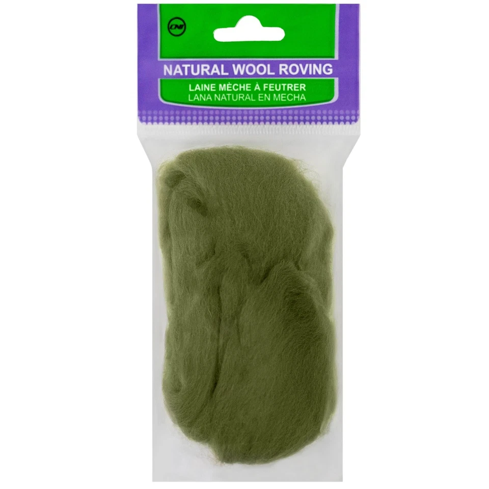 Clover 79R-7922 Natural Wool Roving .3oz-Moss Green - Image 1 of 1