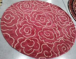 RED 6'-0" x 6'-0" Back Stain Rug, Reduced Price 1172759488 SOH812A-6R - Picture 1 of 4