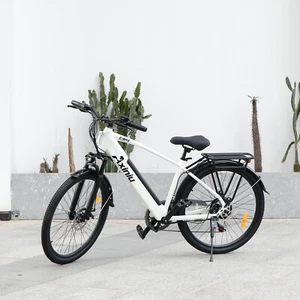 26" White Removable Electric Bike Bicycle Commuter E-Bike for Adults Off-Road CI - Picture 1 of 10