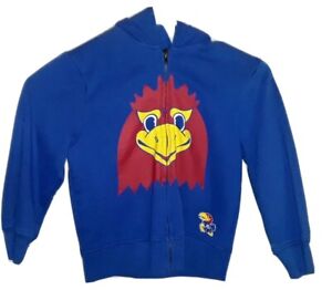 NCAA University Of Kansas Jayhawks Team Logo Full Zip Hooded Jacket! Youth 5T.
