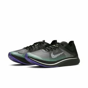 Nike Zoom Fly SP Fast Running Jogging Black / Hyper Jade UK Size 8.5 AT5242 001 - Picture 1 of 6